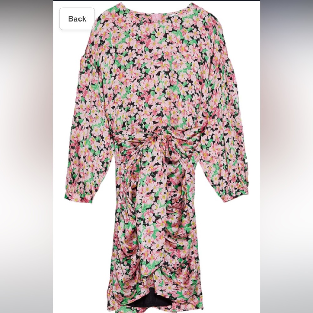 🛍️FINAL PRICE🛍️ Zara Floral Print Draped Tie Ruched Mini Dress (NWOT) - Picture 6 of 6